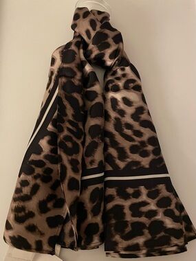 Loft Outlet Leopard Print Satin Scarf